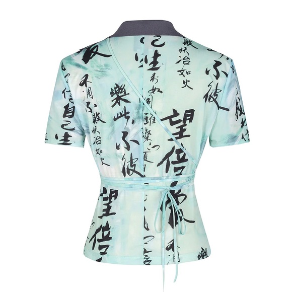 Mukzin Floral Print Wrap Dress size L/ Us size 6 - Picture 3 of 8